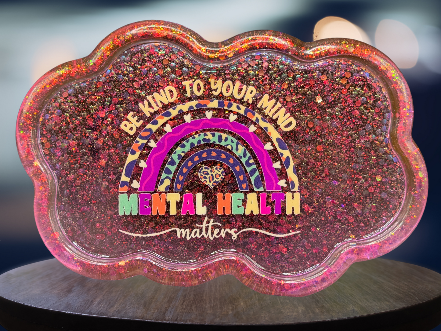 Be Kind to Your Mind Cloud Resin Tray