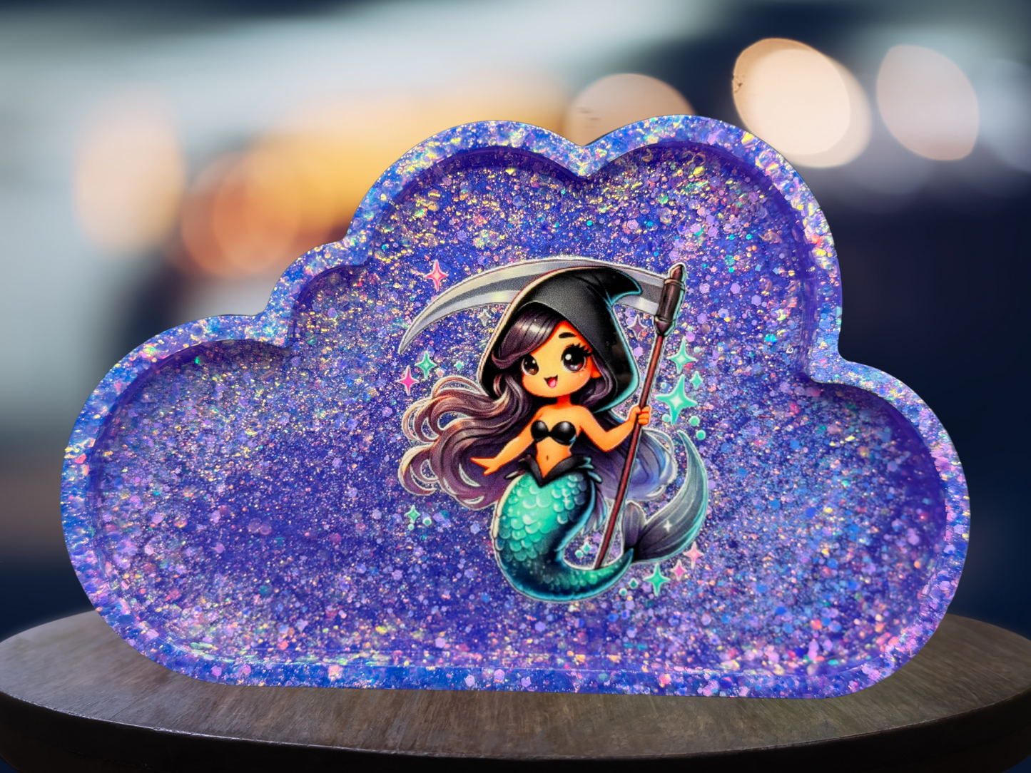 Mermaid Reaper Cloud Resin Tray