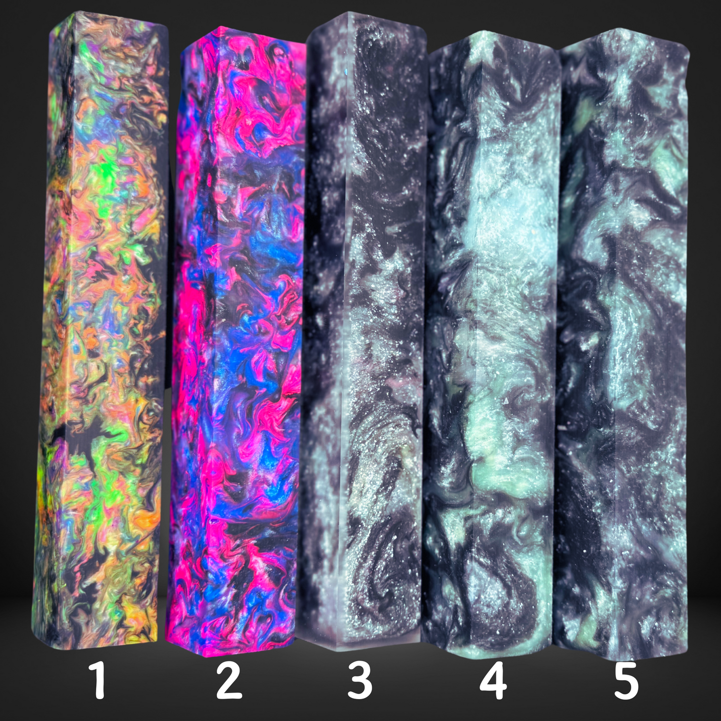 Black Swirlscape Series Pen Blank