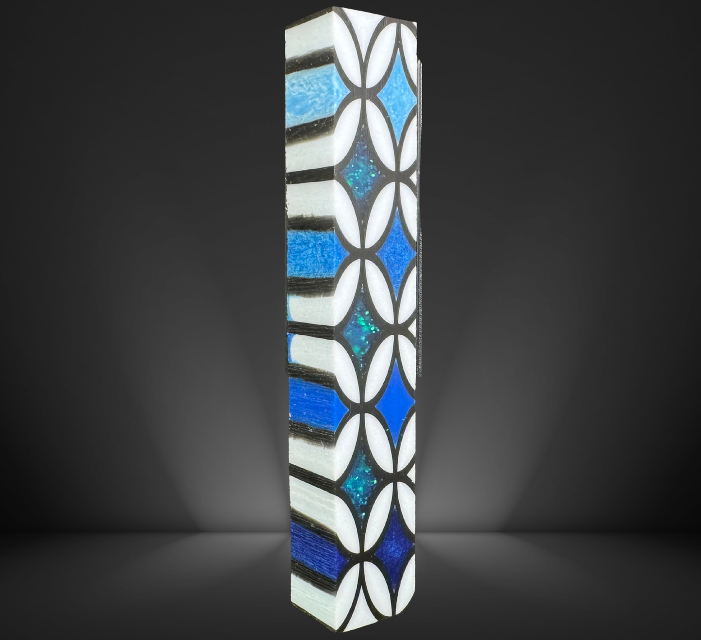 Blue Diamond Signature 3D Print Resin Pen Blank
