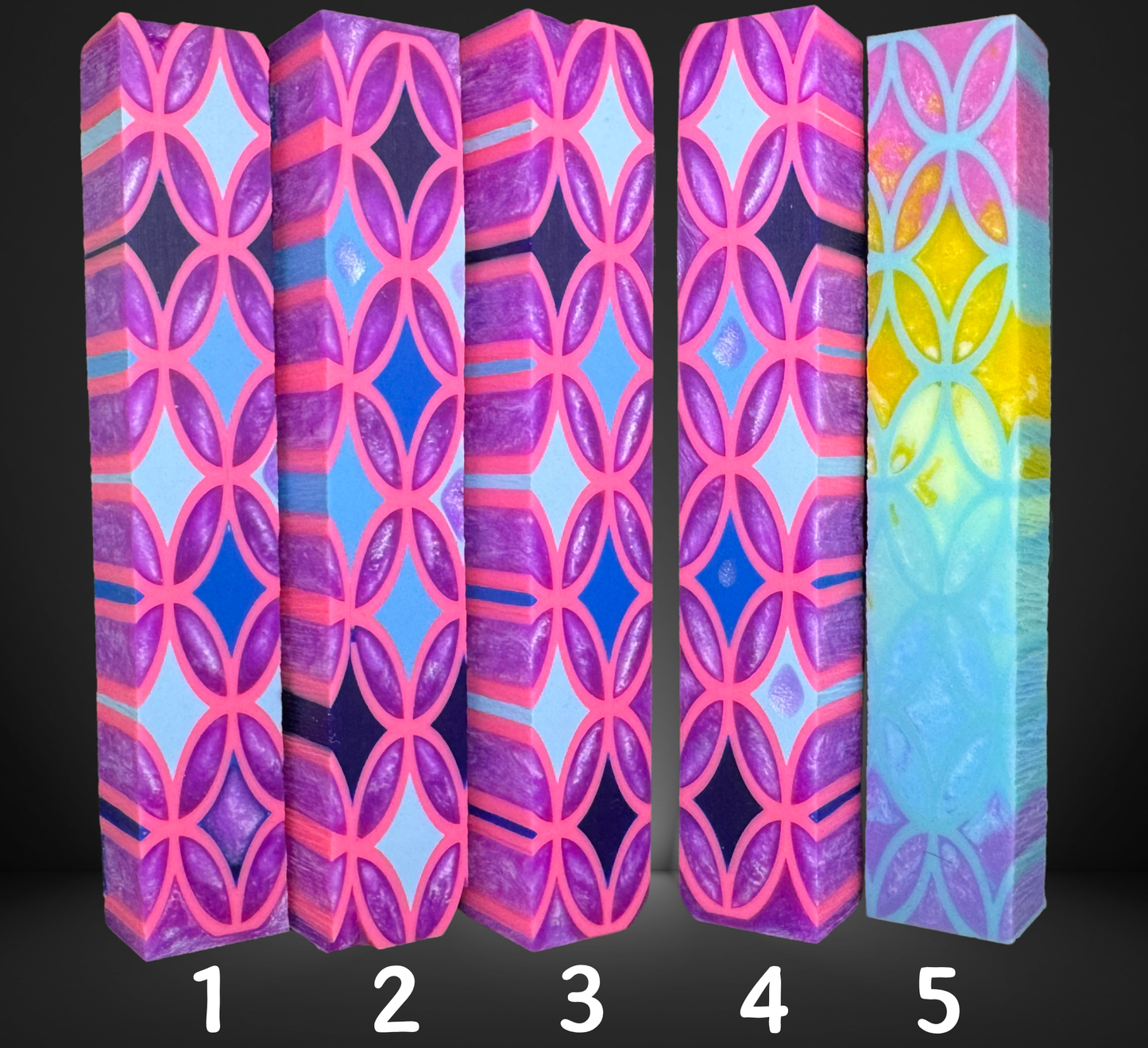Diamond Variety Signature 3D Print Resin Pen Blank