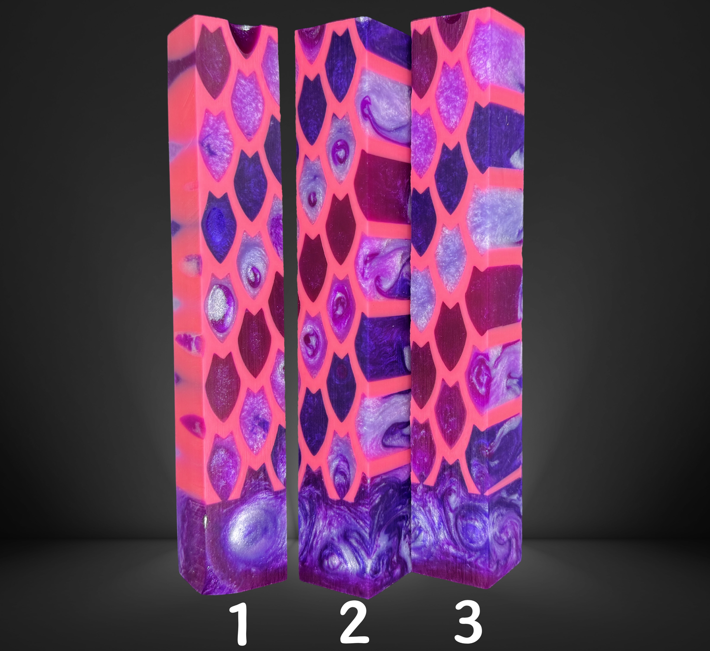 Pink Dragon Scales Pen Blank