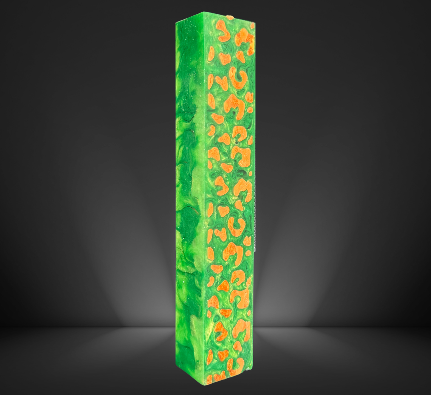 Green and Gold Cheetah 3D Print Pen Blank