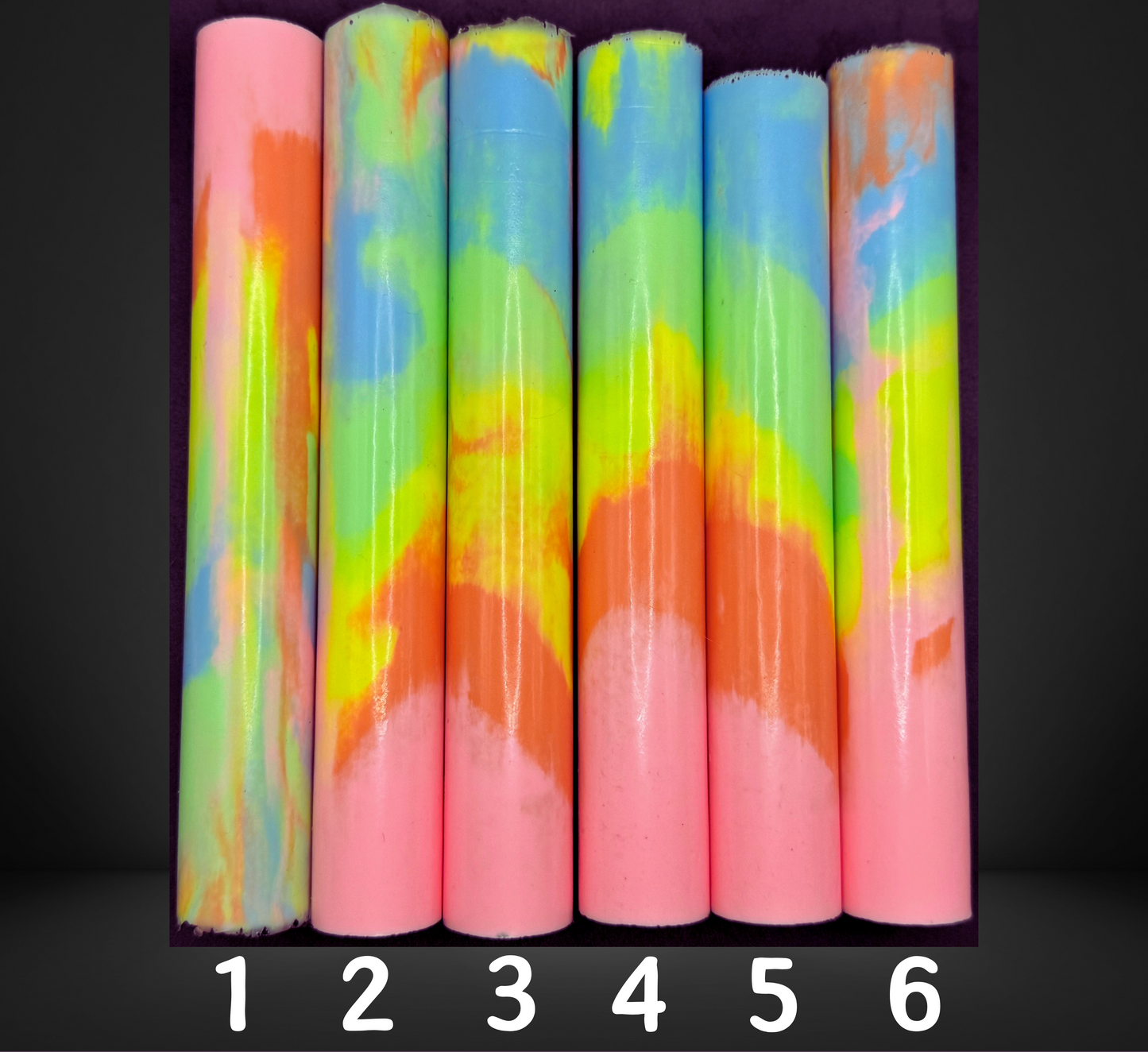 XL Glow Rainbow Chubby Round Pen Blank