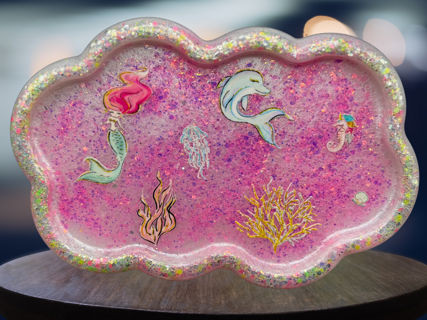 Mermaid Cloud Resin Tray