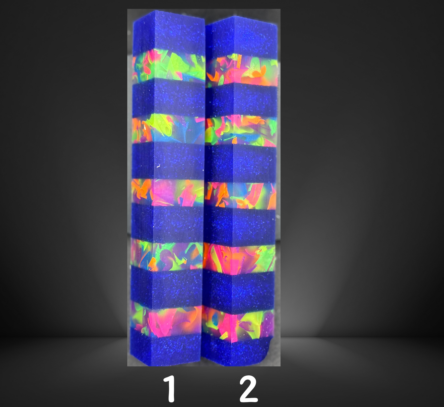 Segmented Vibrant Confetti Pen Blanks