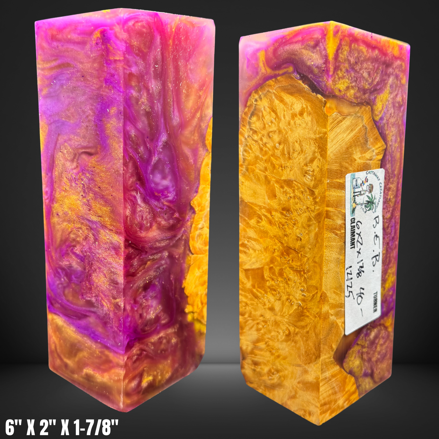 Box Elder Burl Knife Scale Block #12125