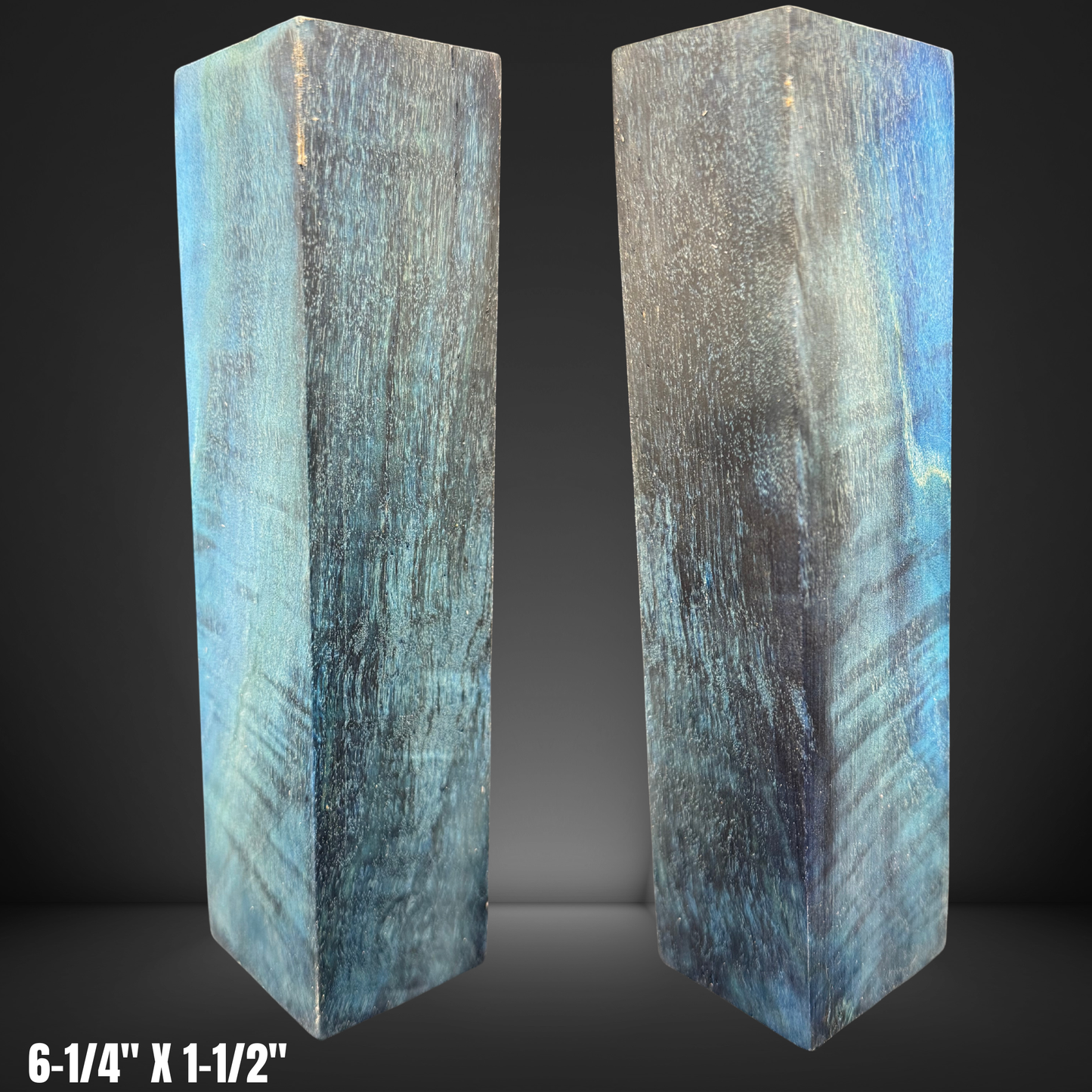 Blue Spalted Maple Burl Stabilized Block #23124