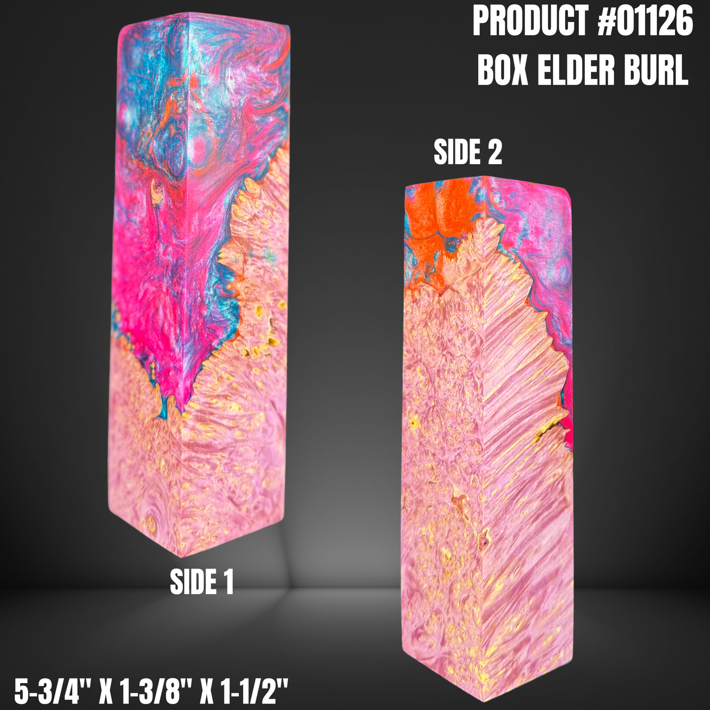 Multicolor Hybrid Knife Handle Scales Turning Blank #01126