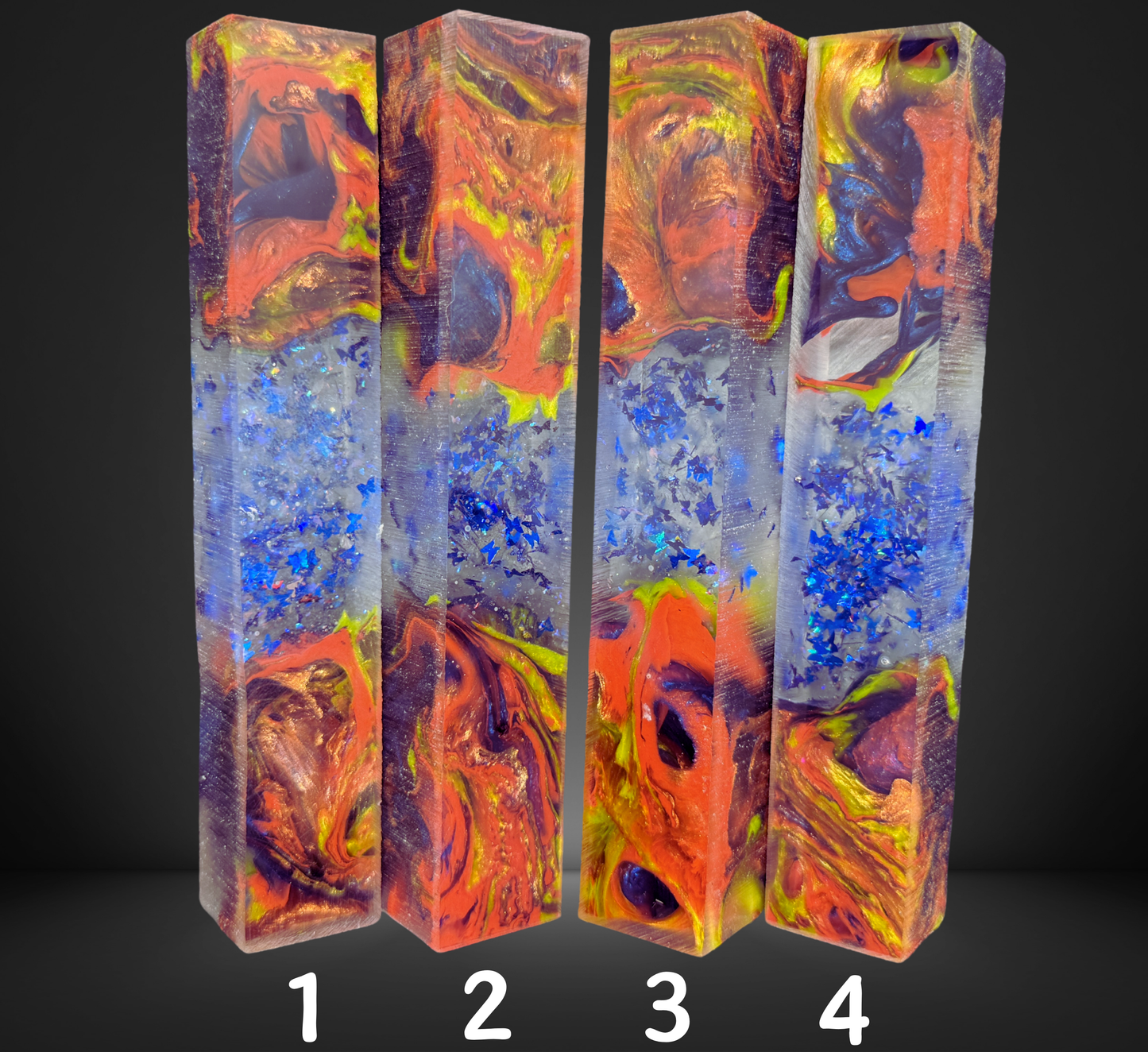 Butterfly Geode Swirled Pen Blanks
