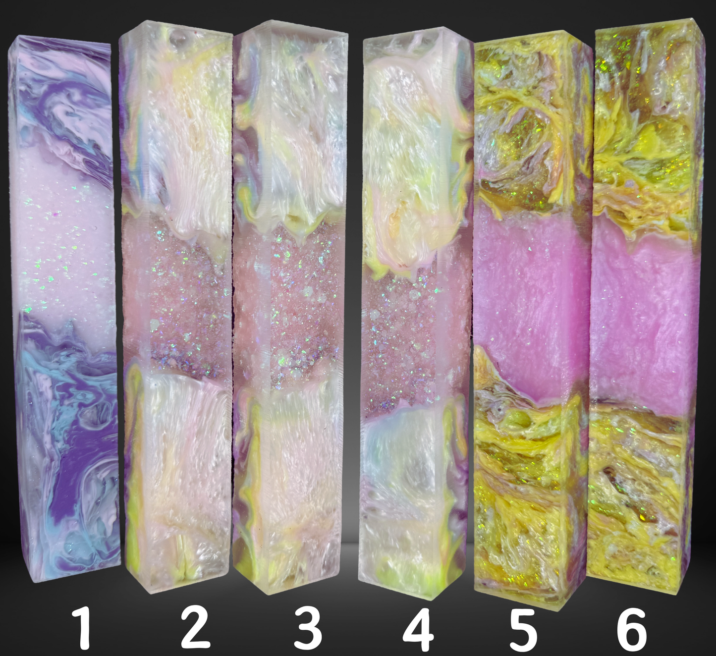 Pink Variety Geode Swirled Pen Blanks