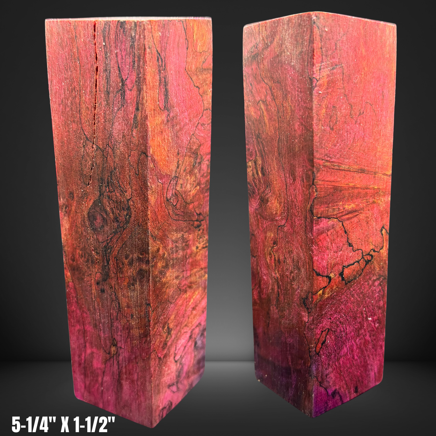 Pink Spalted Maple Burl Stabilized Block #M2