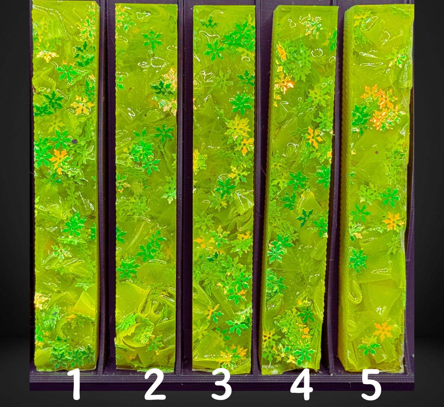 Lemon Lime Snowflake Charmed Series Pen Blank