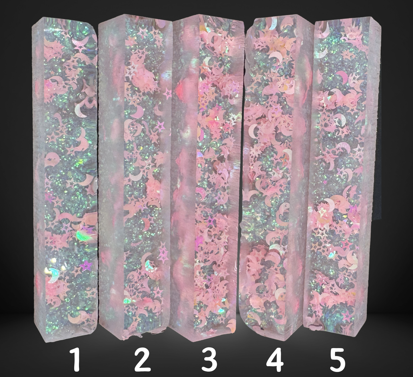 Pink Moon and Stars Charmed Series Pen Blank