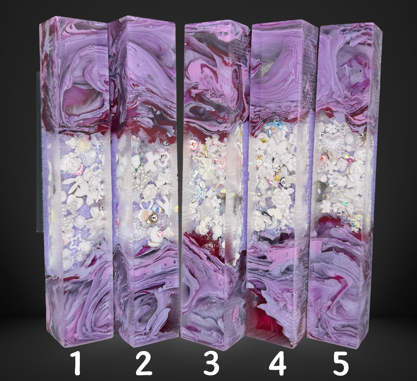 Purple Charmed Series Pen Blank