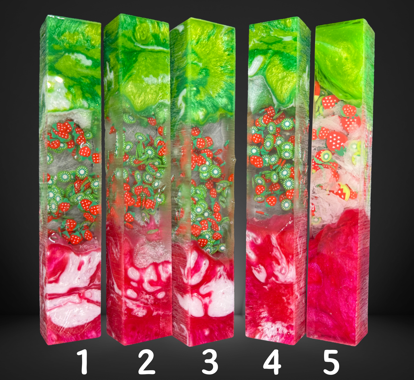 Strawberry Kiwi Charmed Series Pen Blank