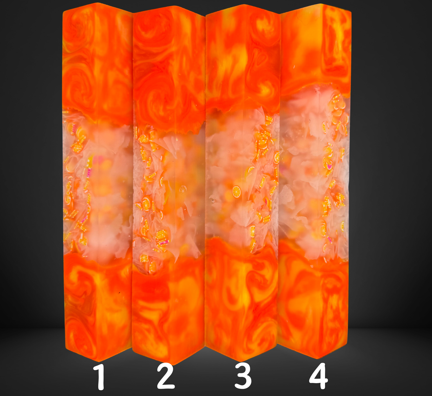 Citrus Orange Charmed Series Pen Blank