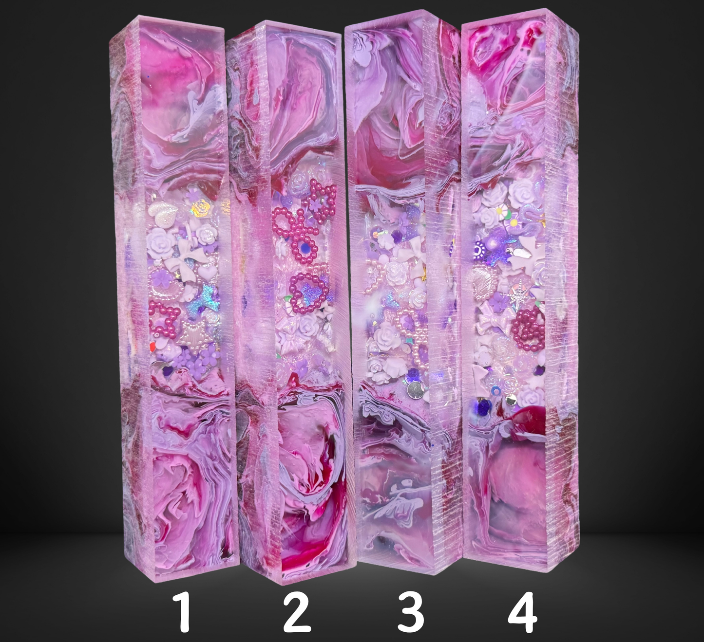 Purple Charmed Series Pen Blank