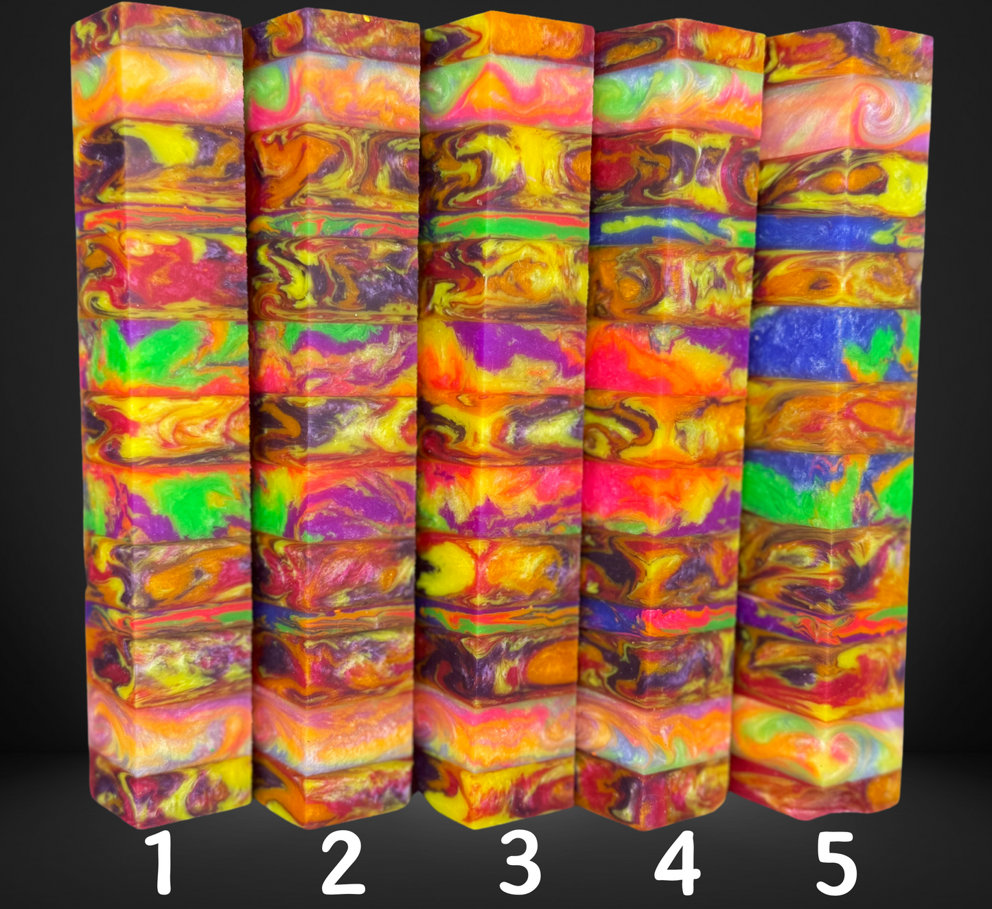 Segmented Neon Desert Pen Blank