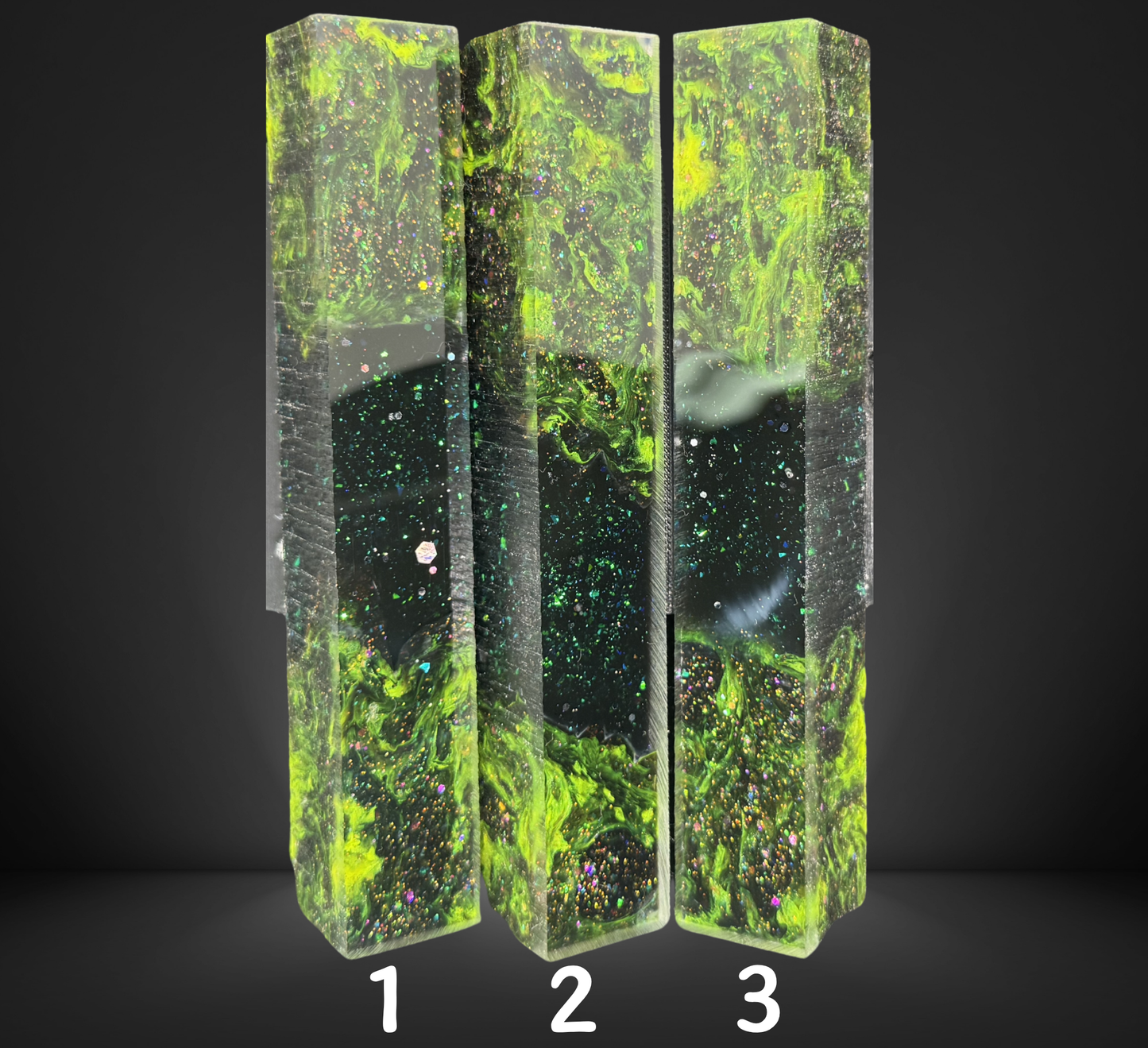 Green Geode Swirled Pen Blanks
