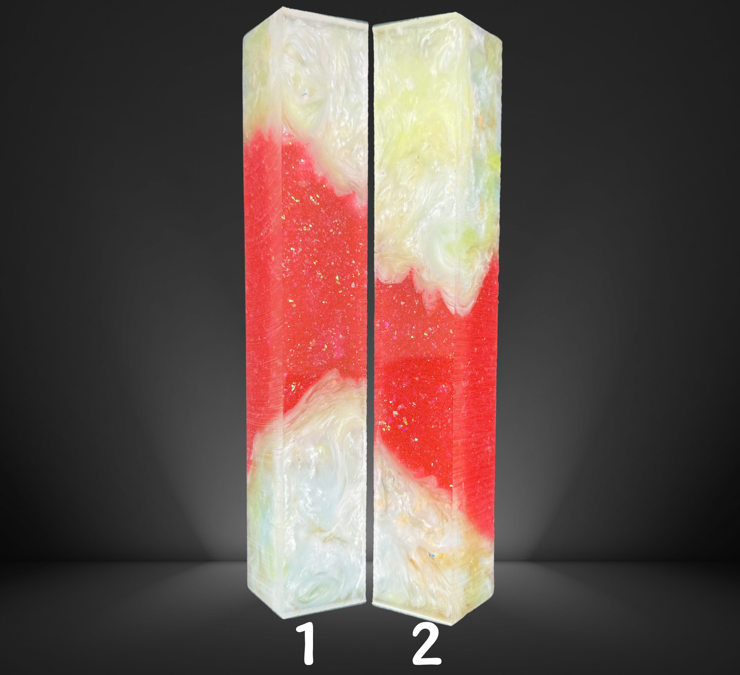 Tropical Punch Geode Swirled Pen Blanks