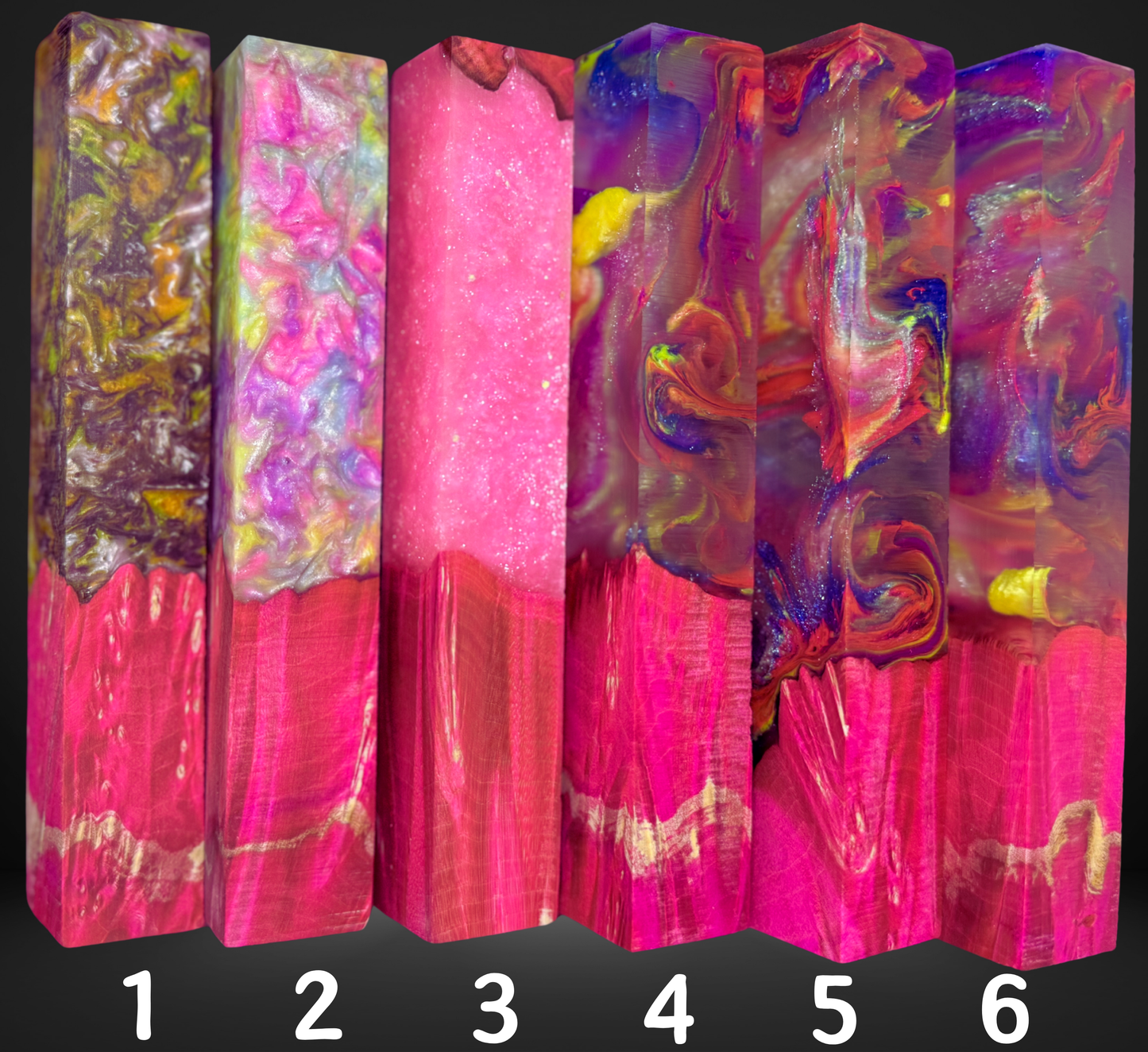 Pink Burl Hybrid Pen Blank