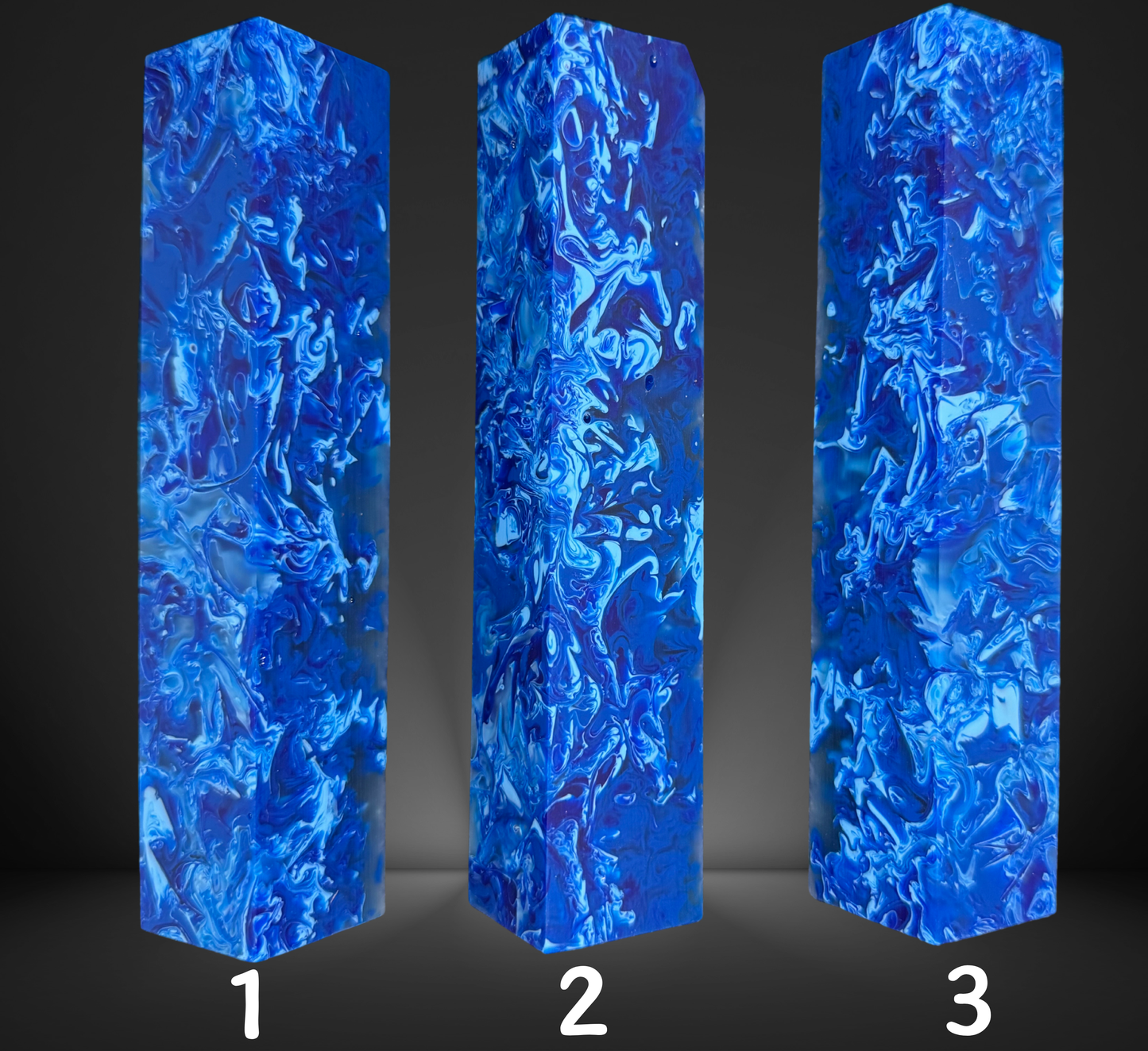 Mega Jumbo Blue Swirlscape Pen Blanks