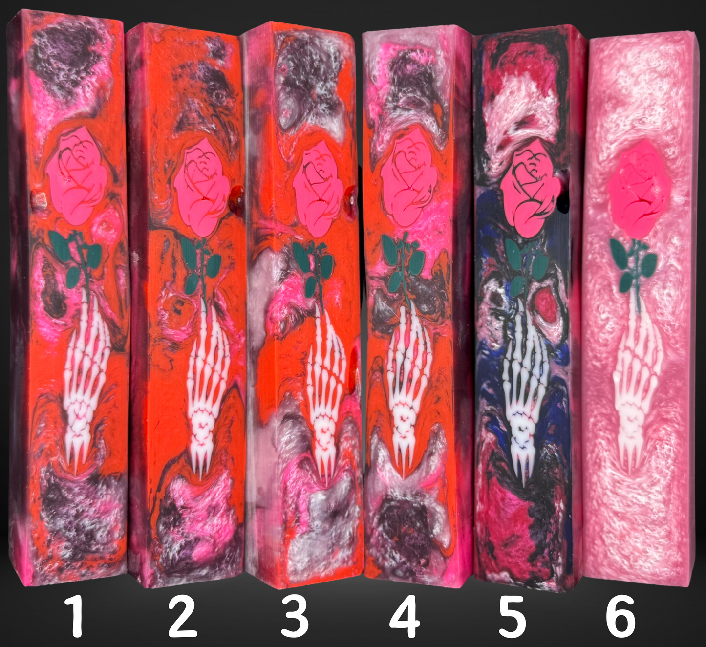 Skeleton Pink Rose Variety Pen Blank