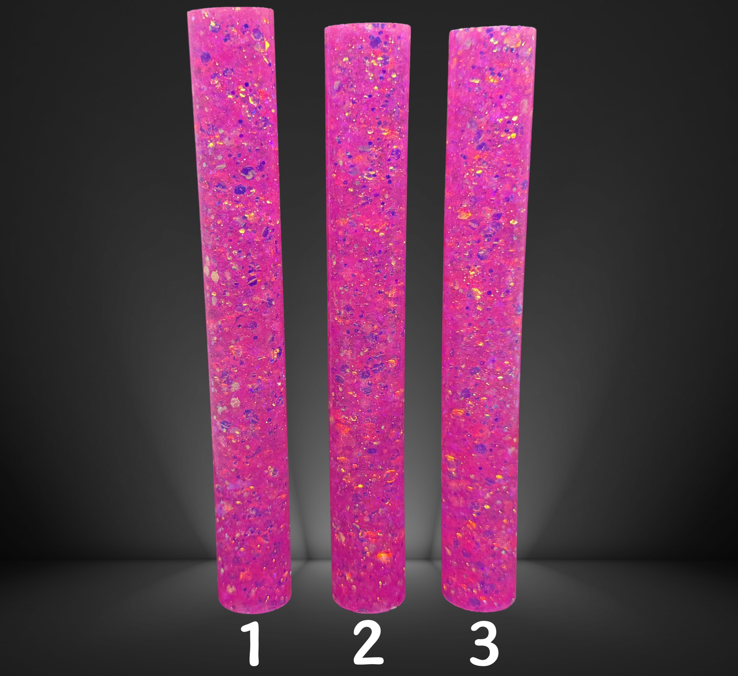 Brilliant Pink Glittered Round Pen Blank