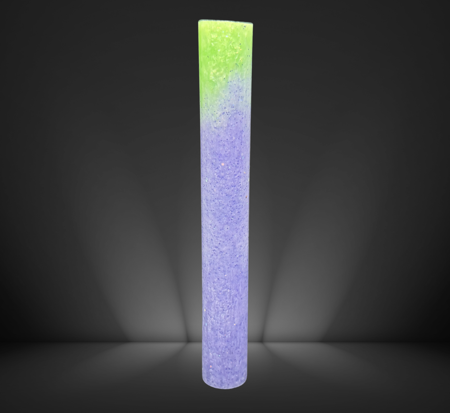 Lavender Lime Glittered Round Pen Blank