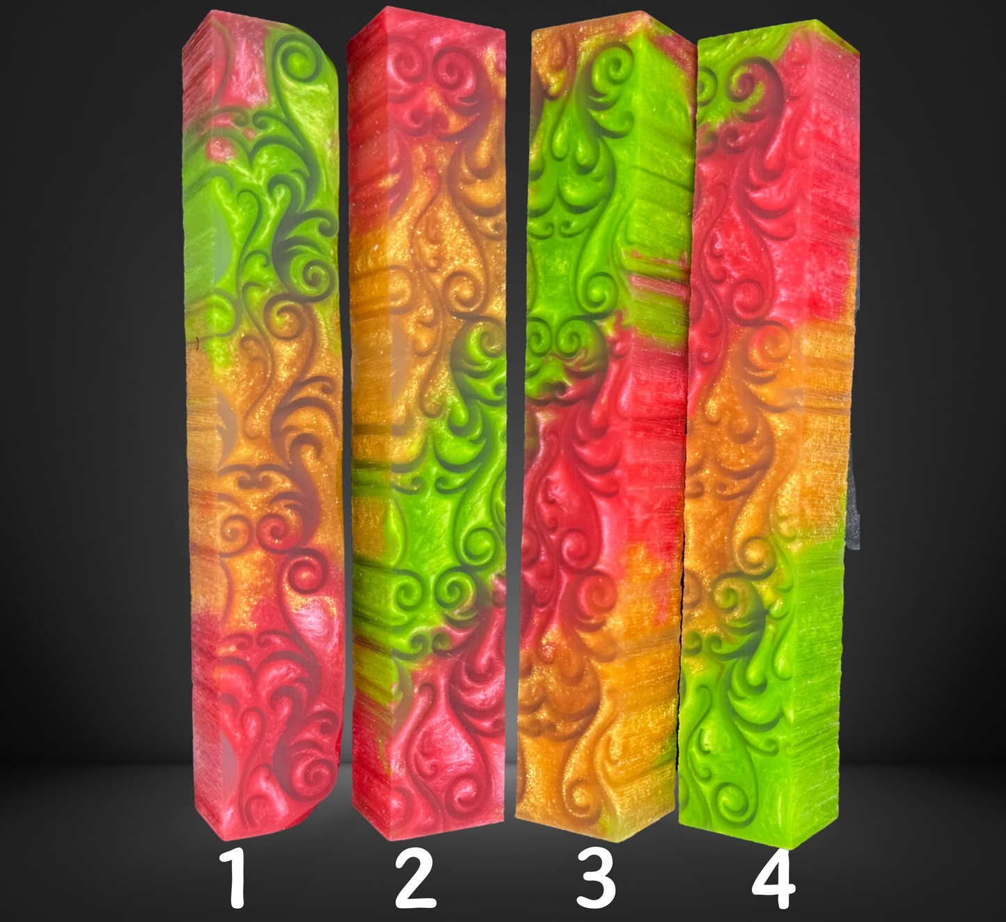 Fancy Translucent Scroll Christmas Pen Blank