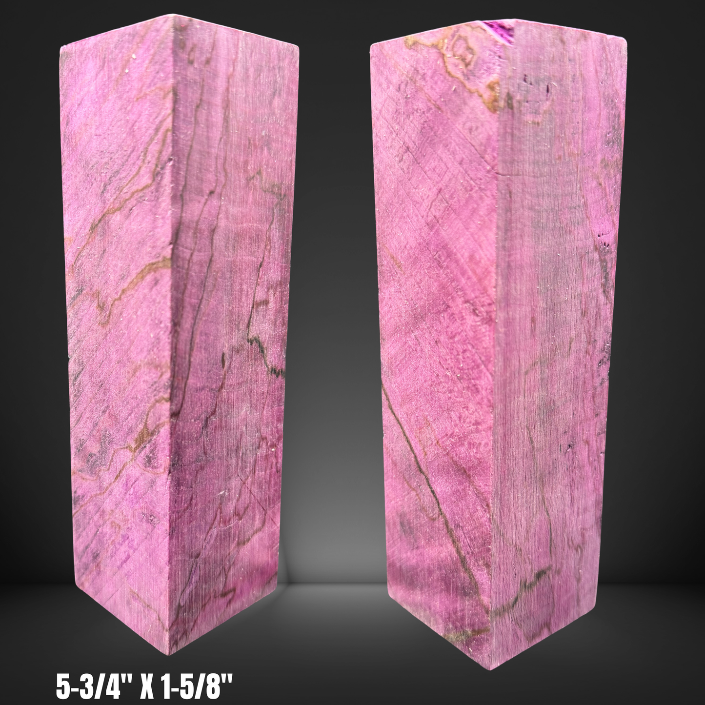 Lavender Spalted Maple Burl Stabilized Block #26224