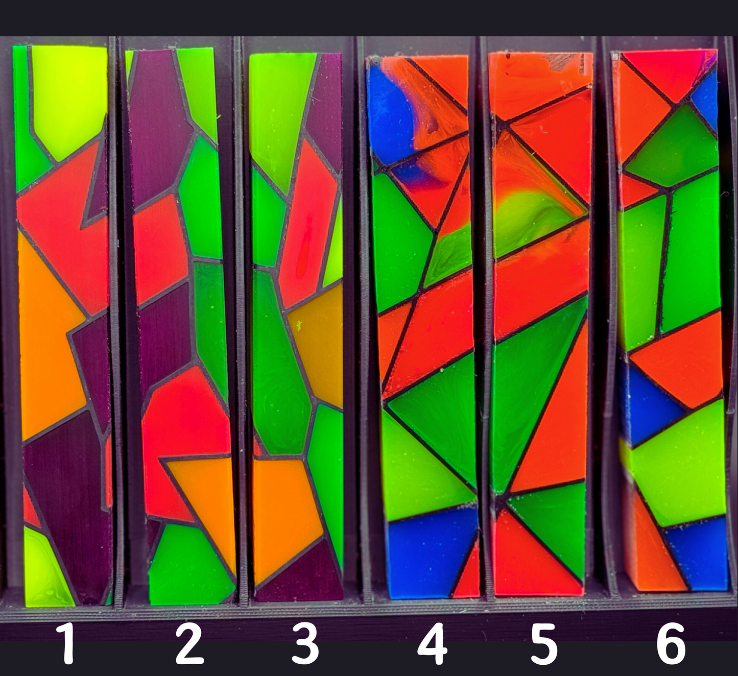 Neon Stained Glass Pen Blank