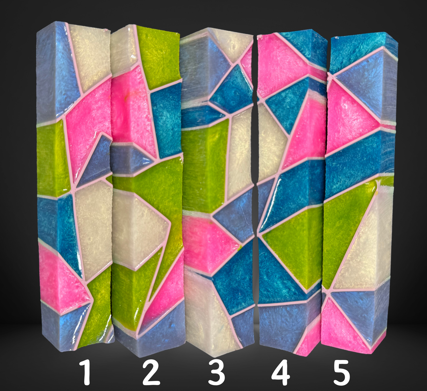 Tropical Punch Stained Glass Pen Blank