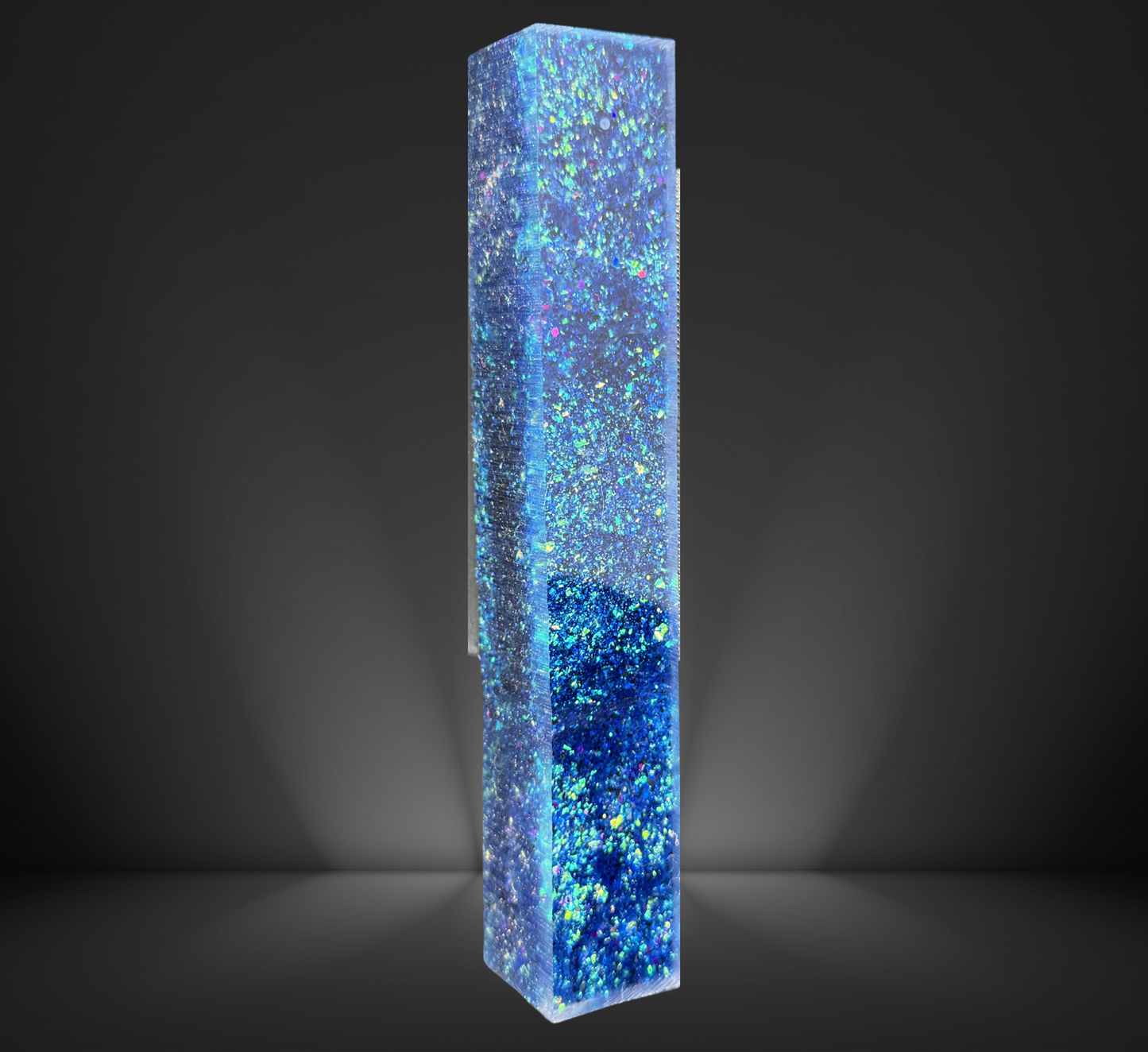 Deep Blue Glittered Swirled Pen Blank