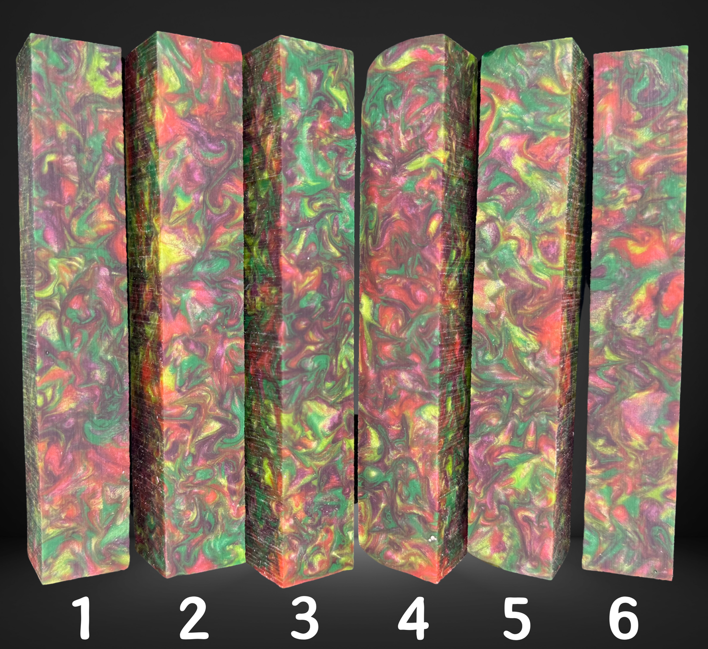 Multicolor Swirled Pen Blanks