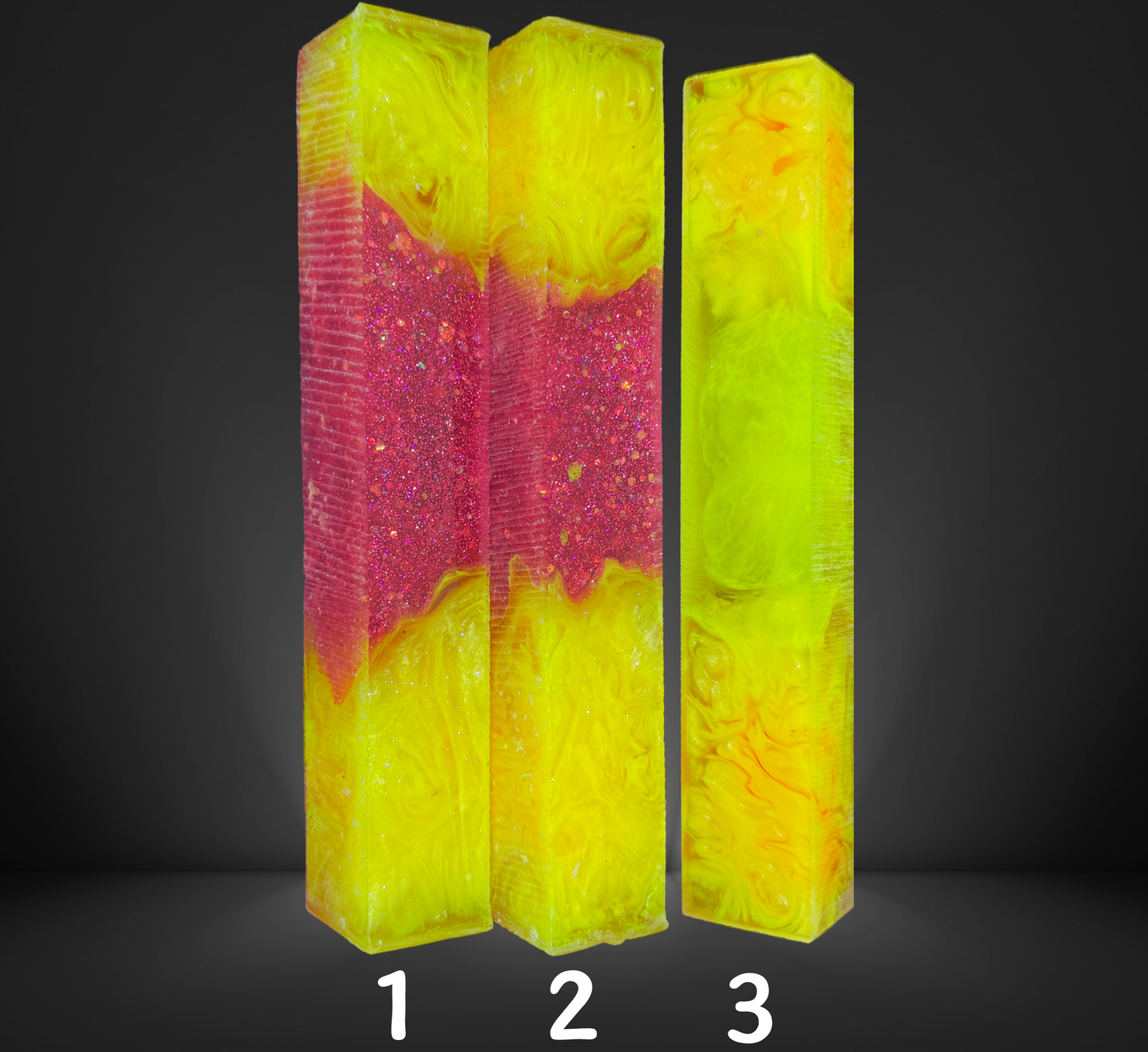 Yellow Geode Pen Blanks