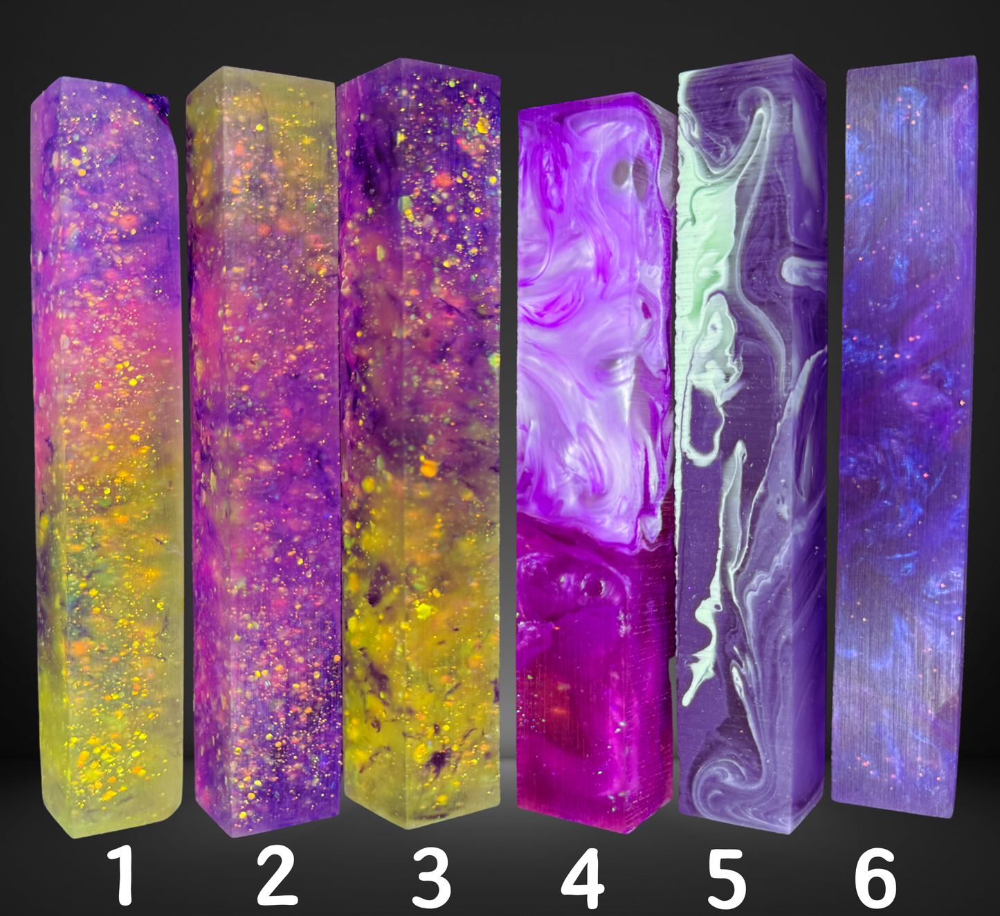 Purple Variety Swirled Pen Blanks