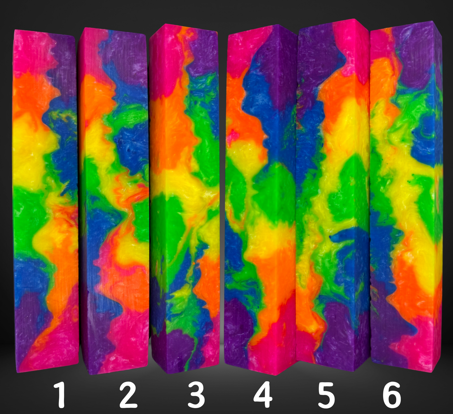 Tie-dye Swirled Pen Blanks
