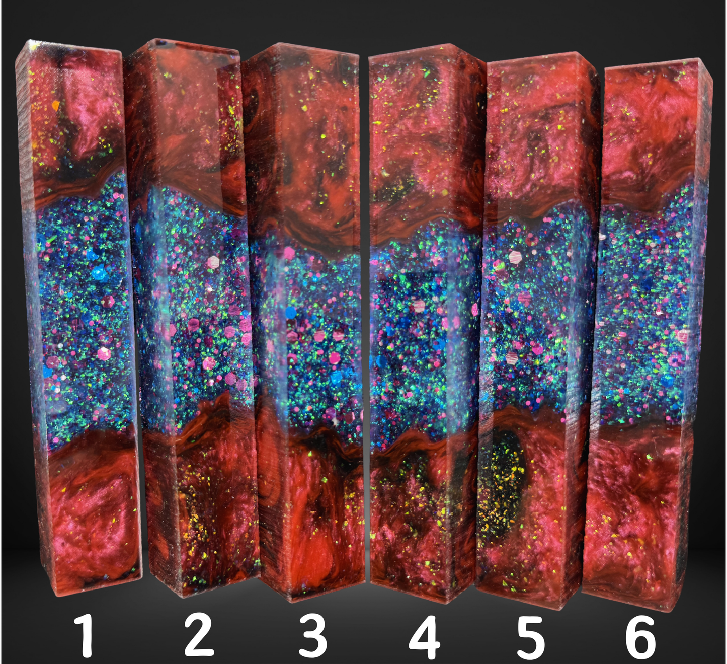 Vampire Disco Geode Swirled Pen Blanks