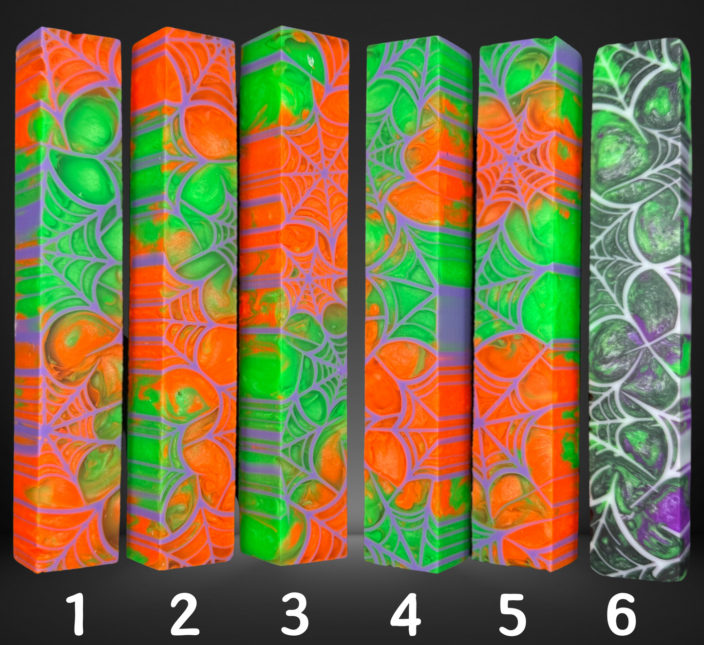 Spider Web Signature 3D Print Resin Pen Blank