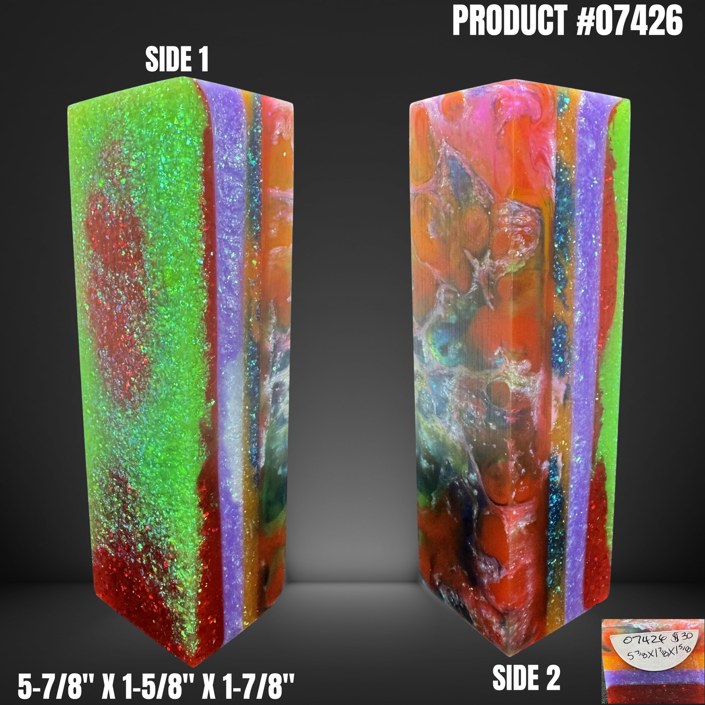 Knife Handle Scales Turning Block Multicolor #07426
