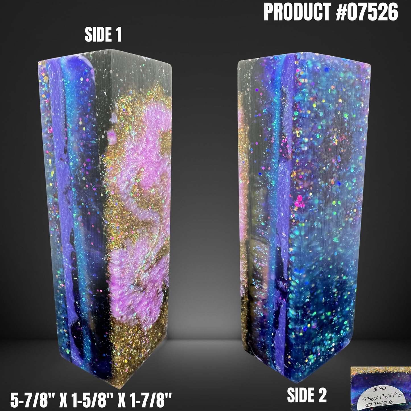 Knife Handle Scales Turning Block Multicolor Super Nova #07526