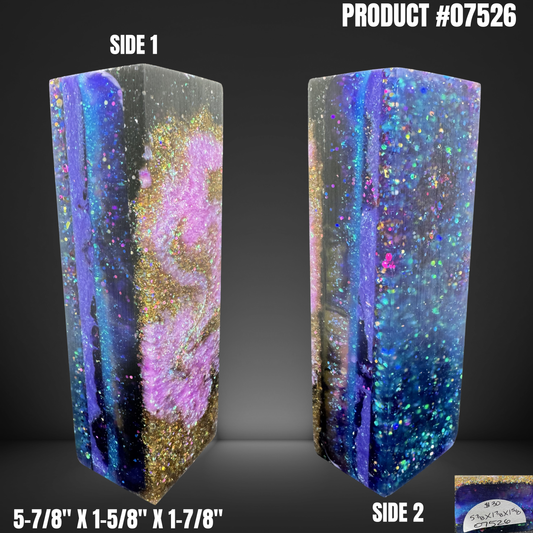 Knife Handle Scales Turning Block Multicolor Super Nova #07526