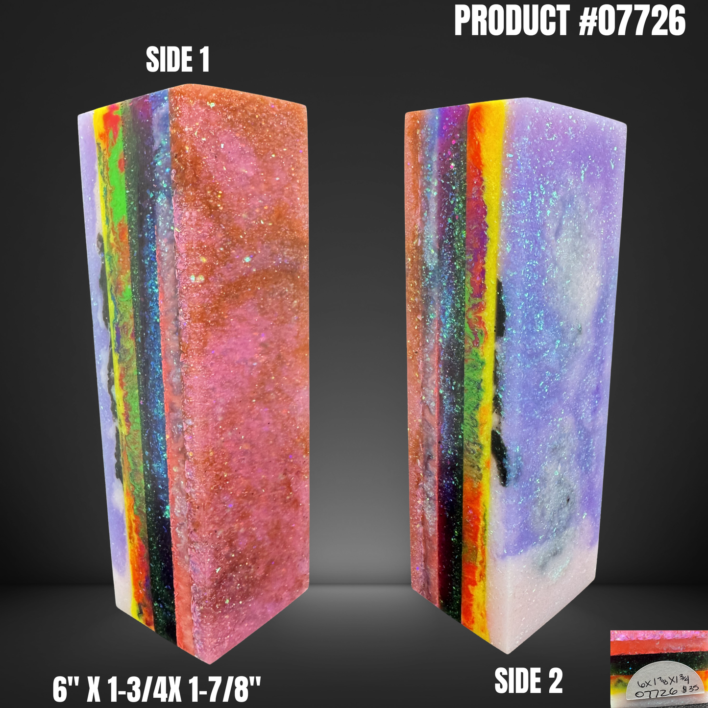 Knife Handle Scales Turning Block Multicolor #07726