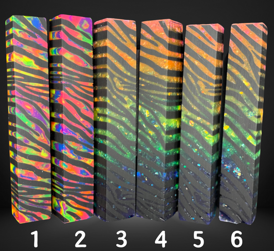 Zebra Black Rainbow Variety Pen Blank