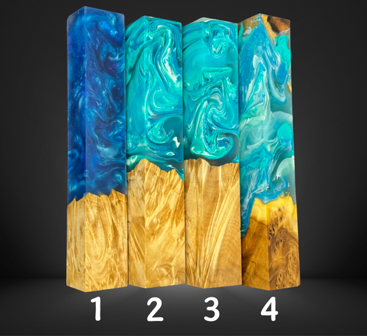 Ocean Spray Burl Hybrid Pen Blank