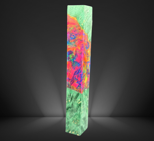 Green Burl Hybrid Pen Blank