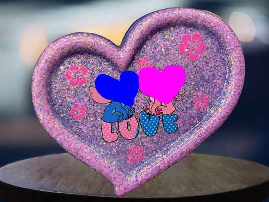 Alien Love Heart Resin Tray