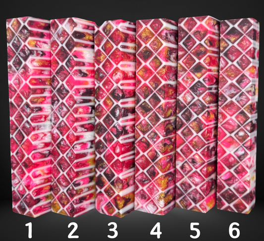 Sangria Diamond Pattern Pen Blank
